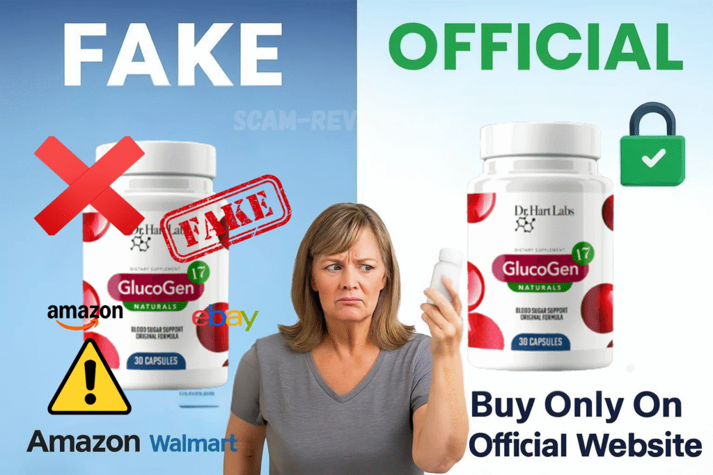 GlucoGen17 fake and real bottle GlucoGen17 fake and real bottle