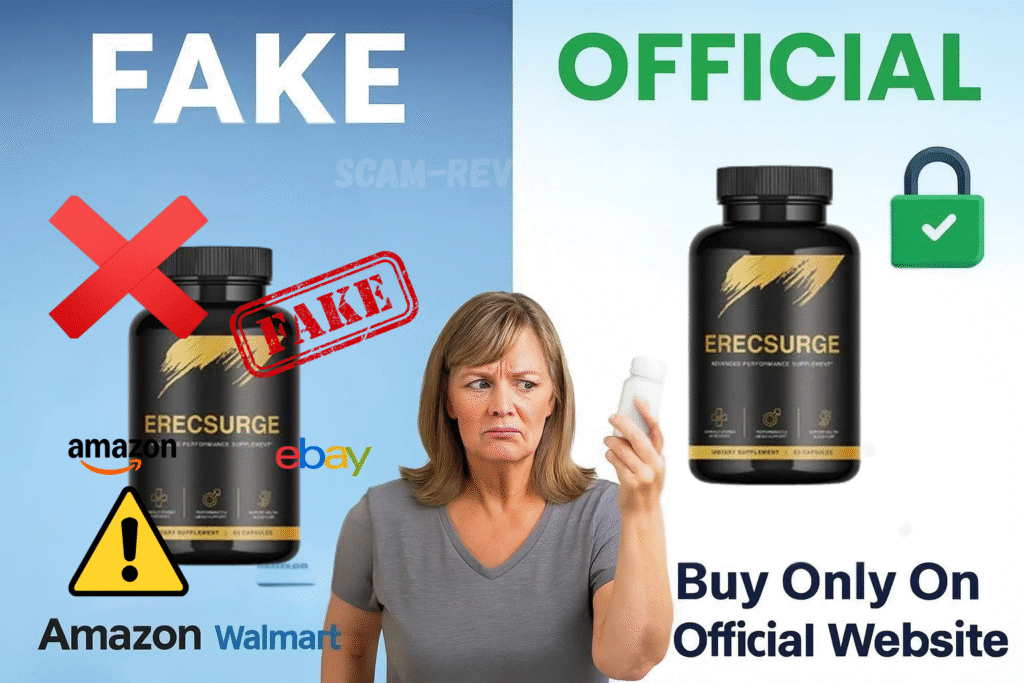 Erecsurge fake and real bottle Erecsurge fake and real bottle