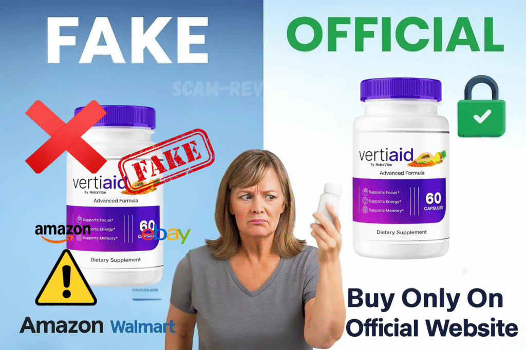 VertiAid fake and real bottle VertiAid fake and real bottle