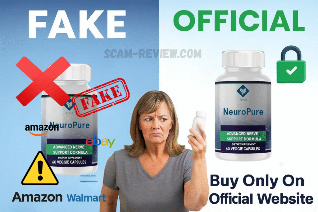 neuropure fake and real bottle
