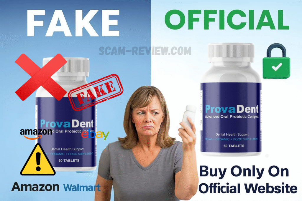 ProvaDent fake and real bottle ProvaDent fake and real bottle