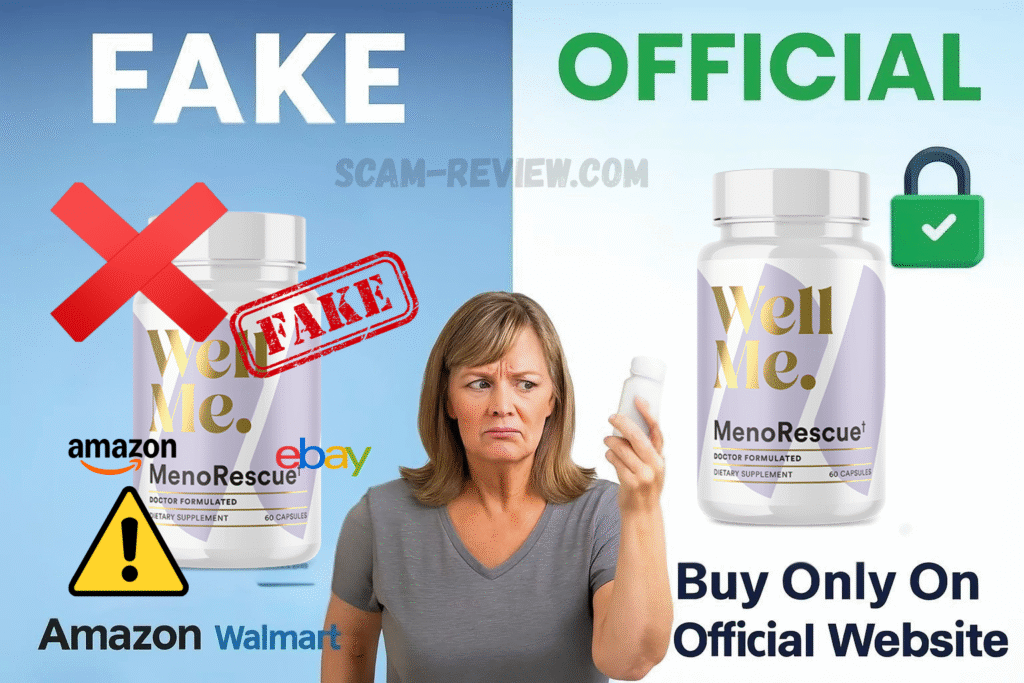 MenoRescue fake and real bottle MenoRescue fake and real bottle