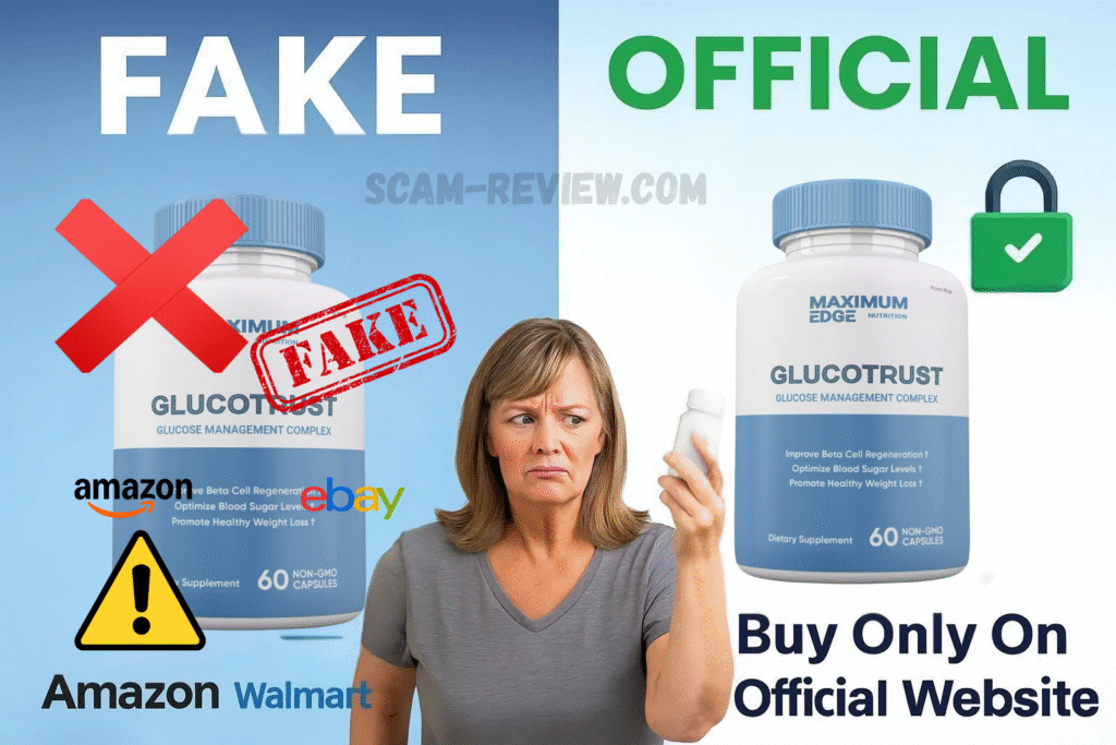 GlucoTrust fake and real bottle GlucoTrust fake and real bottle