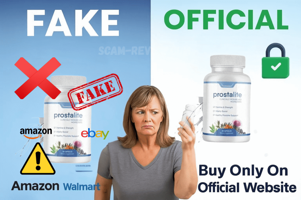 ProstaLite fake and real bottle