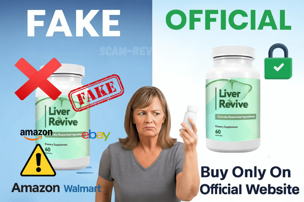 Liver Revive fake and real bottle