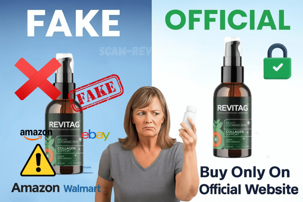 ReviTag fake and real bottle