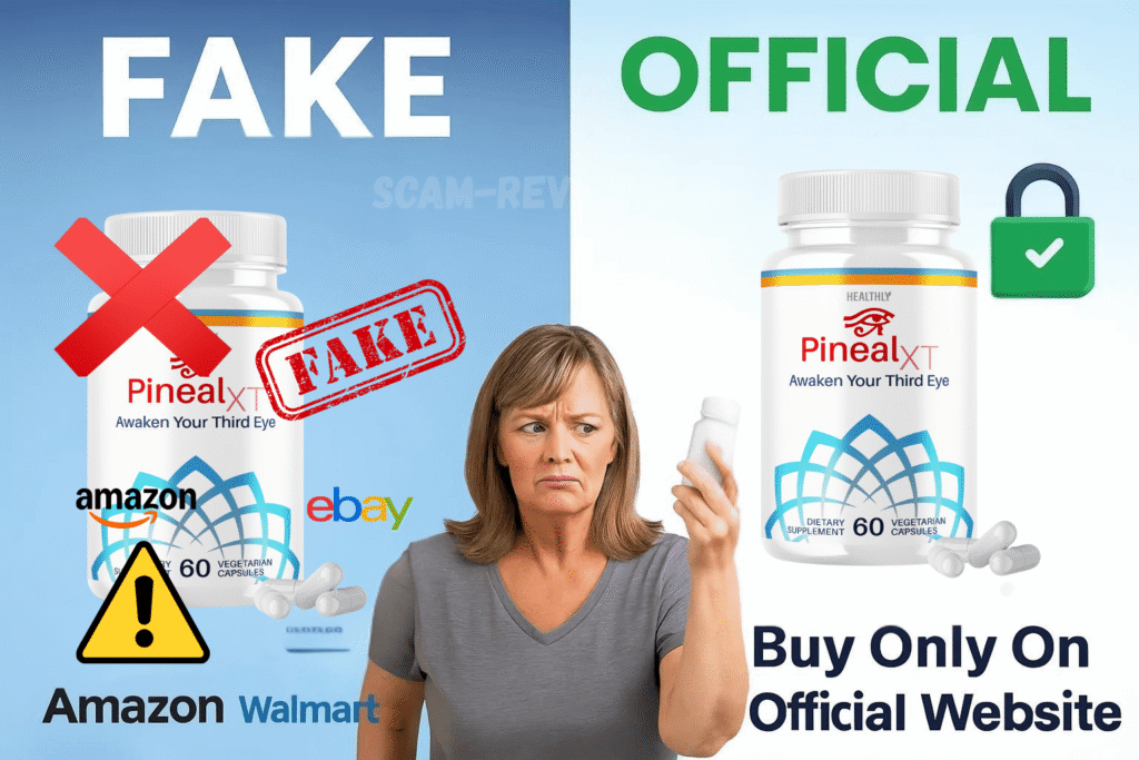 Pineal XT scam fake and real bottle