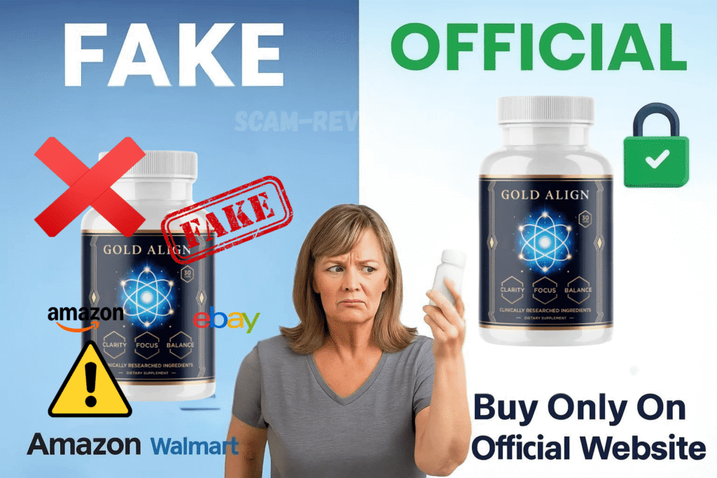 GoldAlign scam fake and real bottle