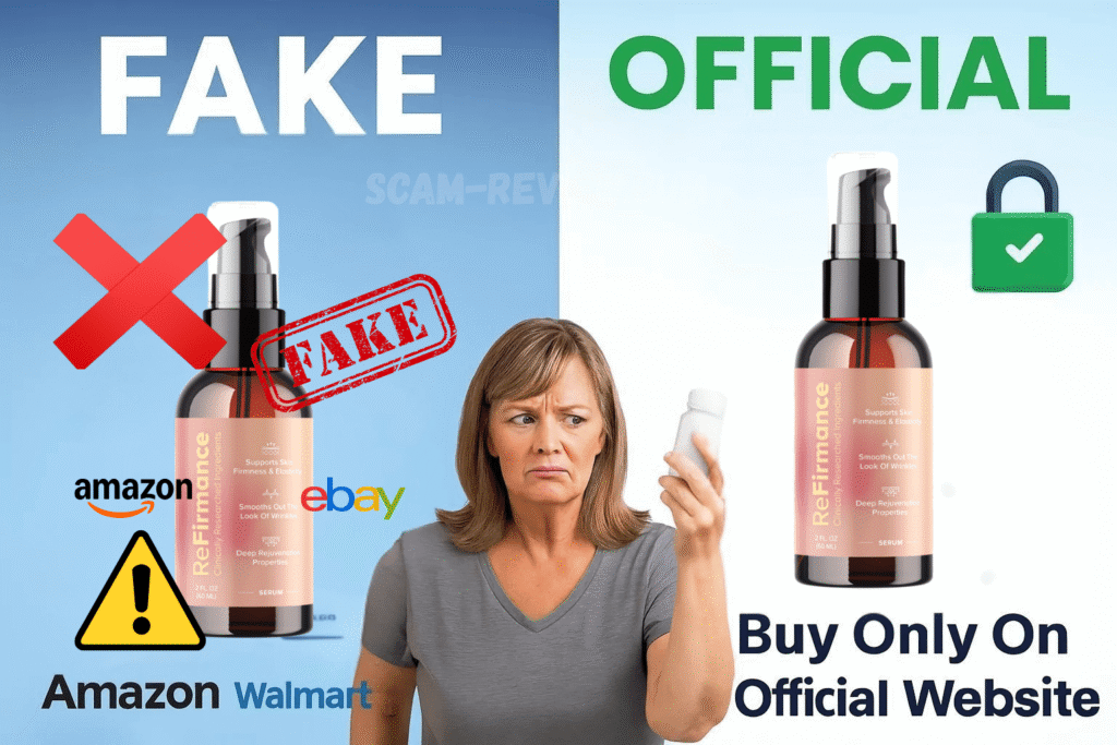 ReFirmance scam fake and real bottle